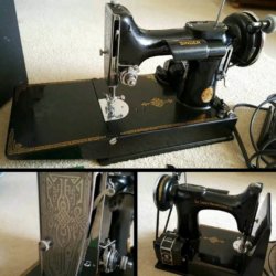 Black Vintage Sewing Machine Full